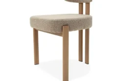 Plix Eetkamerstoelen^Eetkamerstoel Bouclé Beige Natural Riku