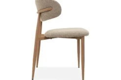 Plix Eetkamerstoelen^Eetkamerstoel Boucle Beige Natural Kaito