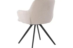 Livingfurn Eetkamerstoelen^Eetkamerstoel Boucle Beige Doreen