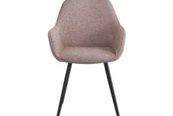Online Livingfurn Eetkamerstoel Boucle Vintage Pink Luca