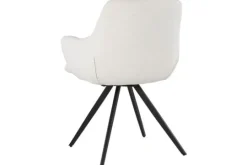 Livingfurn Eetkamerstoelen^Eetkamerstoel Boucle White Doreen