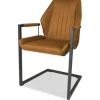Olijk Eetkamerstoelen^Eetkamerstoel cognac Cara