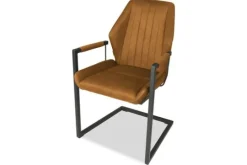 Olijk Eetkamerstoelen^Eetkamerstoel cognac Cara