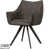 Tower Living Eetkamerstoelen^Eetkamerstoel Dark Grey  Riviera