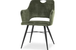 Olijk Eetkamerstoelen^Eetkamerstoel groen Tirza