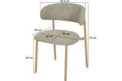 Clearance Livingfurn Eetkamerstoel Oak Micah