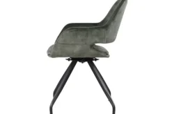Discount Livingfurn Eetkamerstoel Olive Velvet Capp