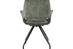 Discount Livingfurn Eetkamerstoel Olive Velvet Capp