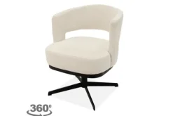 Outlet Monari Design Eetkamerstoel Puente Cremé Wit Verto