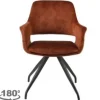 Hot Livingfurn Eetkamerstoel Rust Velvet Capp