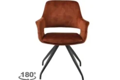 Hot Livingfurn Eetkamerstoel Rust Velvet Capp