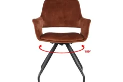 Hot Livingfurn Eetkamerstoel Rust Velvet Capp