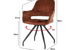 Hot Livingfurn Eetkamerstoel Rust Velvet Capp