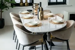 Sale Tweede Kans Eetkamerstoel S4578 Khaki Velvet