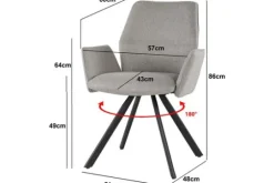 Livingfurn Eetkamerstoelen^Eetkamerstoel Taupe Diana