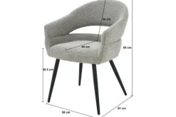 Livingfurn Eetkamerstoelen^Eetkamerstoel Taupe Megan