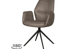 Best Label51 Eetkamerstoel Taupe Micro Suede DX-74.012 Mellow
