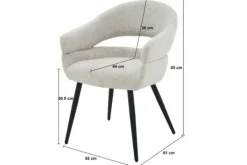 Discount Livingfurn Eetkamerstoel Toffee Megan