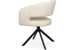 SitSmart Eetkamerstoelen^Eetkamerstoel Tyler Cream - zwart Ekoda