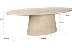 Richmond Interiors Eettafels^Eetkamertafel 212251 Fictus