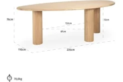 Richmond Interiors Eettafels^Eetkamertafel 212359 Oakley