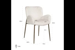 Richmond Interiors Eetkamerstoelen^Eetstoel 212329 Cream Fusion Amber