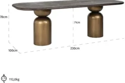 Richmond Interiors Eettafels^Eettafel 211828 Cavo