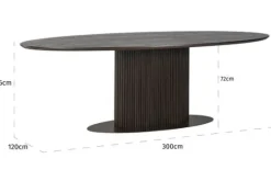 Discount Richmond Interiors Eettafel ovaal 211261 Luxor