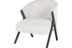 Richmond Interiors Ronde Fauteuils^Fauteuil 211290 White Bouclé Mia
