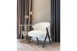 Richmond Interiors Ronde Fauteuils^Fauteuil 211290 White Bouclé Mia