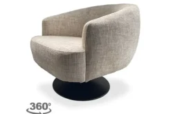 Tower Living Draaifauteuils^Fauteuil White-Grey Barga