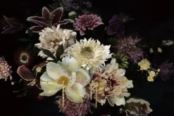 Ter Halle Glasschilderij Bloemen met Gouden Rand 080120-522