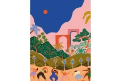 Discount Urban Cotton Glasschilderij Dancing in Paradise