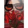 Discount Urban Cotton Glasschilderij Poppy