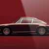 Urban Cotton Schilderijen^Glasschilderij Vintage Porsche Red