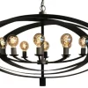Best Leclercq & Bouwman Hanglamp - industrial dark | LB019-8+1 Malibu |