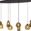 Masterlight Hanglampen^Hanglamp 2264-05-160-60-8-123 Quinto Smoke