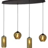 Masterlight Hanglampen^Hanglamp 2264-05-100-40-4-35 Quinto Smoke