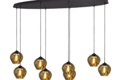 Masterlight Hanglamp 2264-05-160-60-8-3 Quinto Smoke