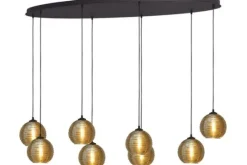New Masterlight Hanglamp 2264-05-160-60-8-6 Quinto Smoke