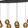 Masterlight Hanglampen^Hanglamp 2264-05-160-60-8-8 Quinto Smoke