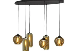 Masterlight Hanglampen^Hanglamp 2264-05-130-50-6-35 Quinto Smoke