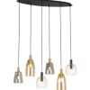 Searchlight Hanglampen^Hanglamp 36463-6BK Divine