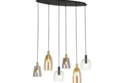 Searchlight Hanglampen^Hanglamp 36463-6BK Divine