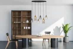 Searchlight Hanglampen^Hanglamp 36463-6BK Divine