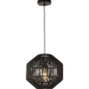 Best Searchlight Hanglamp 11203-1BK Wicker