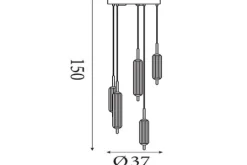 Outlet Searchlight Hanglamp  Cattail