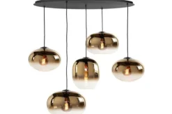 Highlight Hanglampen^Hanglamp goudkleurig glas Bellini