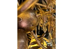 Leclercq & Bouwman Kroonluchters|Hanglampen^Hanglamp LB023/12+1 ambachtelijk brons Bellagio |