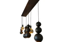 Leclercq & Bouwman Hanglampen^Hanglamp LB780-7 ovaal textured black Allure |